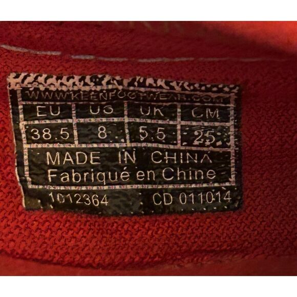 KEEN Mercer Ballerina CNX Ballet Womens Suede Flat Slip On Red Size US 8 EU 38.5 - Picture 8 of 8